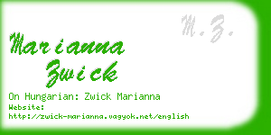 marianna zwick business card